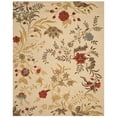thumbnail image 1 of SAFAVIEH Blossom Emely Floral Flowers Wool Area Rug, Beige/Multi, 6' x 6' Square, 1 of 10