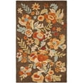 thumbnail image 1 of SAFAVIEH Blossom Emely Floral Flowers Wool Area Rug, Brown/Multi, 5' x 8', 1 of 10