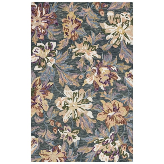 SAFAVIEH Blossom Fisher Floral Area Rug, Grey/Violet, 3' x 5'