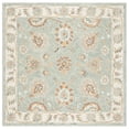thumbnail image 1 of SAFAVIEH Blossom Fletcher Oriental Wool Area Rug, Aqua/Ivory, 6' x 6' Square, 1 of 8