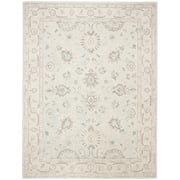 SAFAVIEH Blossom Fletcher Floral Bordered Wool Area Rug, Grey/Multi, 8' x 10'