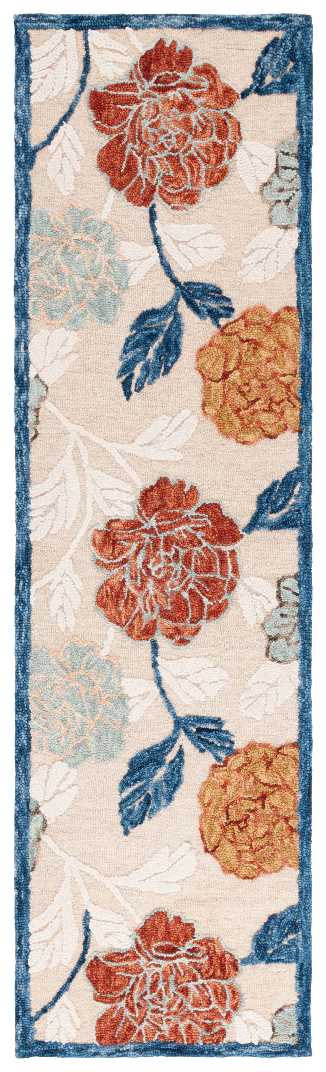 SAFAVIEH Blossom Franklyn Floral Runner Rug, Beige/Red, 2'3" x 8'