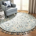 thumbnail image 1 of SAFAVIEH Blossom Frona Floral Wool Area Rug, Blue/Ivory, 6' x 6' Round, 1 of 6