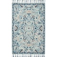thumbnail image 1 of SAFAVIEH Blossom Frona Floral Wool Fringed Area Rug, Blue/Ivory, 2' x 3', 1 of 8
