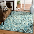 thumbnail image 1 of SAFAVIEH Blossom Frona Floral Wool Fringed Area Rug, Blue/Ivory, 4' x 6', 1 of 6