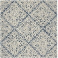 thumbnail image 1 of SAFAVIEH Blossom Githa Geometric Wool Area Rug, Blue/Ivory, 6' x 6' Square, 1 of 5