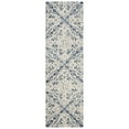 thumbnail image 1 of SAFAVIEH Blossom Githa Geometric Wool Runner Rug, Blue/Ivory, 2'3" x 12', 1 of 6
