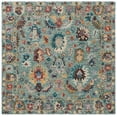 thumbnail image 1 of SAFAVIEH Blossom Greta Floral Area Rug, Blue/Rust, 6' x 6' Square, 1 of 7