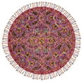 thumbnail image 1 of SAFAVIEH Blossom Hamilton Floral Wool Fringed Area Rug, Grey/Multi, 4' x 4' Round, 1 of 9