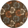 thumbnail image 1 of SAFAVIEH Blossom Heidi Floral Flowers Wool Area Rug, Brown/Multi, 6' x 6' Round, 1 of 3