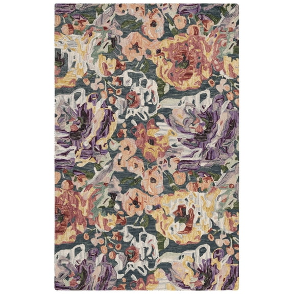 SAFAVIEH Blossom Jaylen Floral Area Rug, Blue/Purple, 8' x 10'