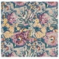 thumbnail image 1 of SAFAVIEH Blossom Jaylen Floral Area Rug, Light Blue/Plum, 6' x 6' Square, 1 of 7