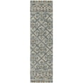 thumbnail image 1 of SAFAVIEH Blossom Jocelyne Geometric Fringe Wool Runner Rug, Light Beige/Blue, 2'3" x 8', 1 of 9