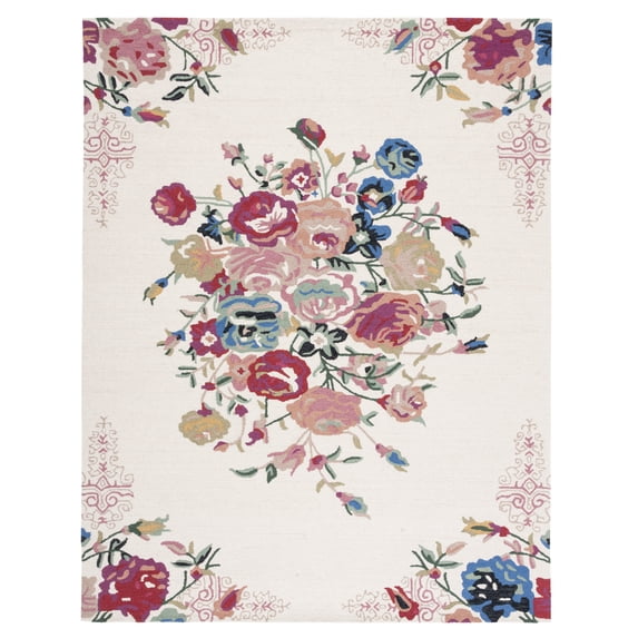 SAFAVIEH Blossom Jules Floral Area Rug, Pink/Ivory, 9' x 12'