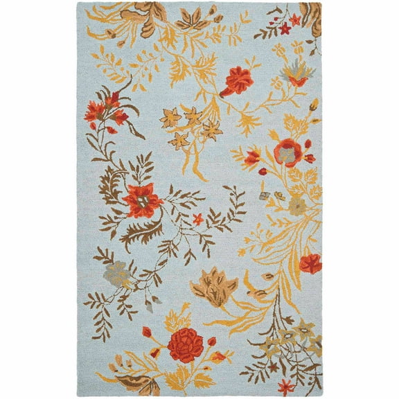 SAFAVIEH Blossom Kelly Floral Area Rug, Blue/Multi, 8' x 10'