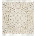 thumbnail image 1 of SAFAVIEH Blossom Kelvin Abstract Wool Area Rug, Ivory/Taupe, 8' x 8' Square, 1 of 8