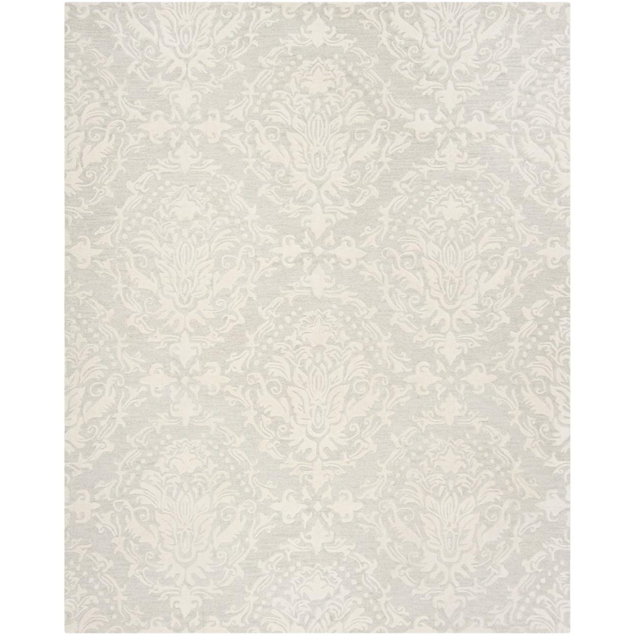 SAFAVIEH Blossom Kestrel Damask Area Rug, Sage/Ivory, 6' x 9'