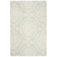 thumbnail image 1 of SAFAVIEH Blossom Kestrel Damask Wool Area Rug, Light Grey/Ivory, 4' x 6', 1 of 5