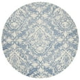 thumbnail image 1 of SAFAVIEH Blossom Kestrel Geometric Wool Area Rug, Blue/Ivory, 4' x 4' Round, 1 of 6