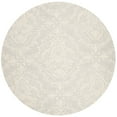 thumbnail image 1 of SAFAVIEH Blossom Kestrel Geometric Wool Area Rug, Light Grey/Ivory, 4' x 4' Round, 1 of 6
