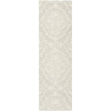 SAFAVIEH Blossom Kestrel Geometric Wool Runner Rug, Sage/Ivory, 2'3" x 10'