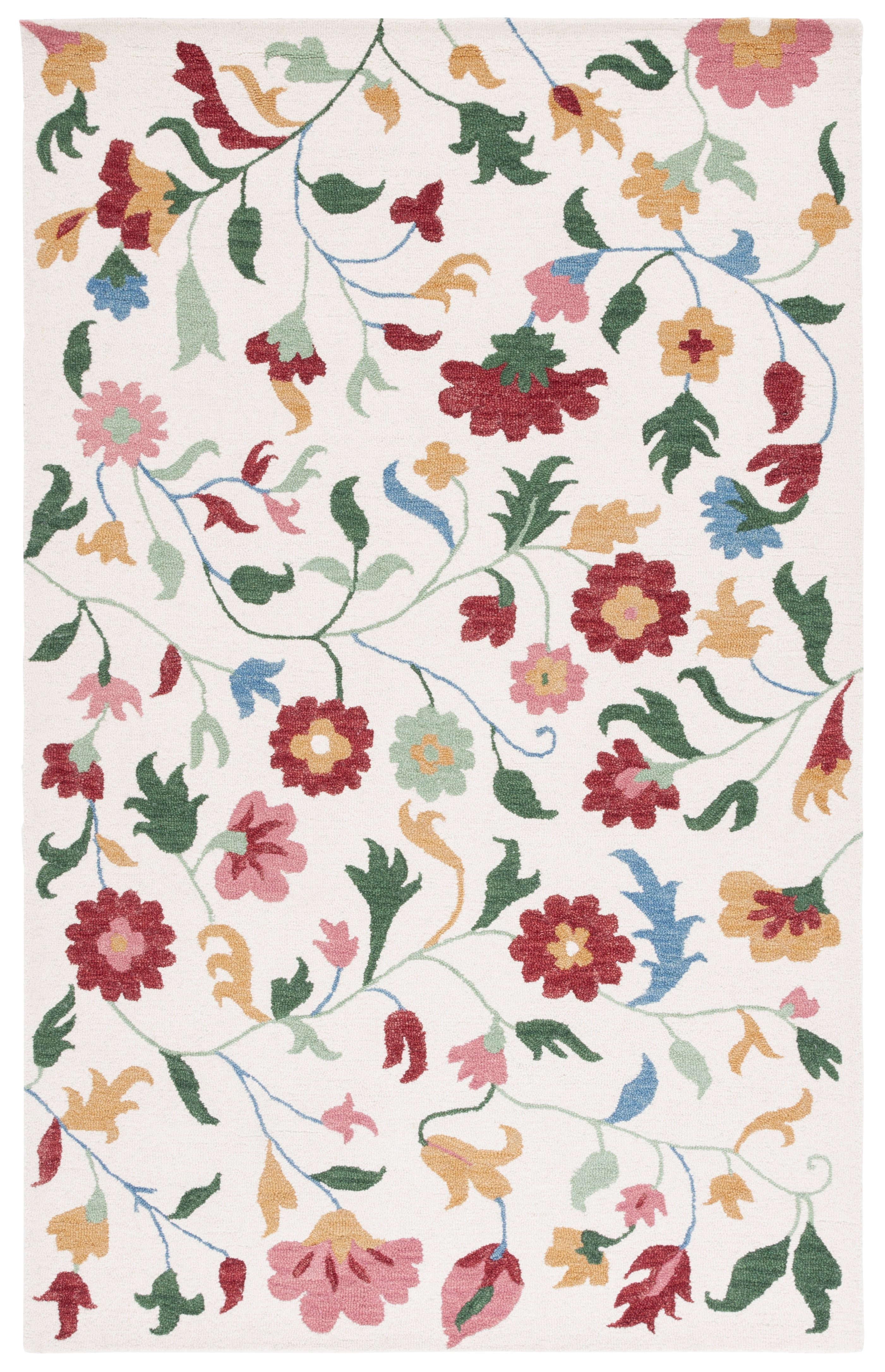 SAFAVIEH Blossom Kieron Floral Area Rug, Ivory/Red, 4' x 6'