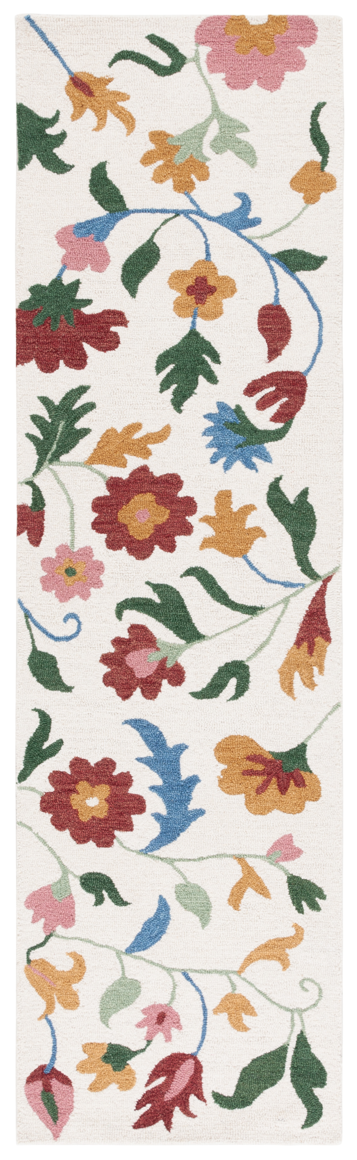 SAFAVIEH Blossom Kieron Floral Runner Rug, Ivory/Red, 2'6" x 8'