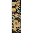 thumbnail image 1 of SAFAVIEH Blossom Kimmee Floral Flower Wool Runner Rug, Black/Multi, 2'3" x 8', 1 of 4