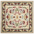 thumbnail image 1 of SAFAVIEH Blossom Lakisha Floral Bordered Wool Area Rug, Ivory/Green, 6' x 6' Square, 1 of 9