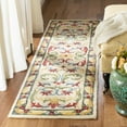 thumbnail image 1 of SAFAVIEH Blossom Lakisha Floral Bordered Wool Runner Rug, Ivory/Green, 2'3" x 8', 1 of 9