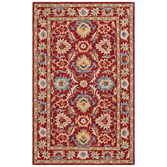 SAFAVIEH Blossom Lars Floral Area Rug, Red/Green, 3' x 5'