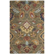 SAFAVIEH Blossom Lennon Floral Wool Area Rug, Green/Multi, 2'3" x 4'