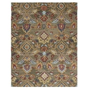 SAFAVIEH Blossom Lennon Floral Wool Area Rug, Green/Multi, 9' x 12'