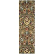 SAFAVIEH Blossom Lennon Floral Wool Runner Rug, Green/Multi, 2'3" x 6'