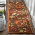 thumbnail image 1 of SAFAVIEH Blossom Madelyn Floral Flowers Wool Runner Rug, Brown/Multi, 2'3" x 11', 1 of 4