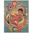 thumbnail image 1 of SAFAVIEH Blossom Mary Floral Flames Wool Runner Rug, Blue/Multi, 2'3" x 6', 1 of 5