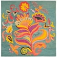 thumbnail image 1 of SAFAVIEH Blossom Mary Floral Wool Area Rug, Blue/Multi, 6' x 6' Square, 1 of 10