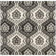 thumbnail image 1 of SAFAVIEH Blossom Maxwell Damask Floral Wool Area Rug, Charcoal/Ivory, 6' x 6' Square, 1 of 3