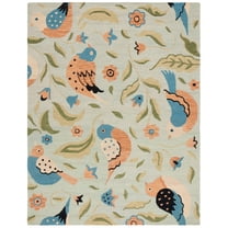 SAFAVIEH Blossom Megan Floral Wool Runner Rug, Sage/Multi, 2'3" x 8'