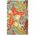thumbnail image 1 of SAFAVIEH Blossom Michelle Floral Flowers Wool Area Rug, Blue/Multi, 3' x 5', 1 of 4