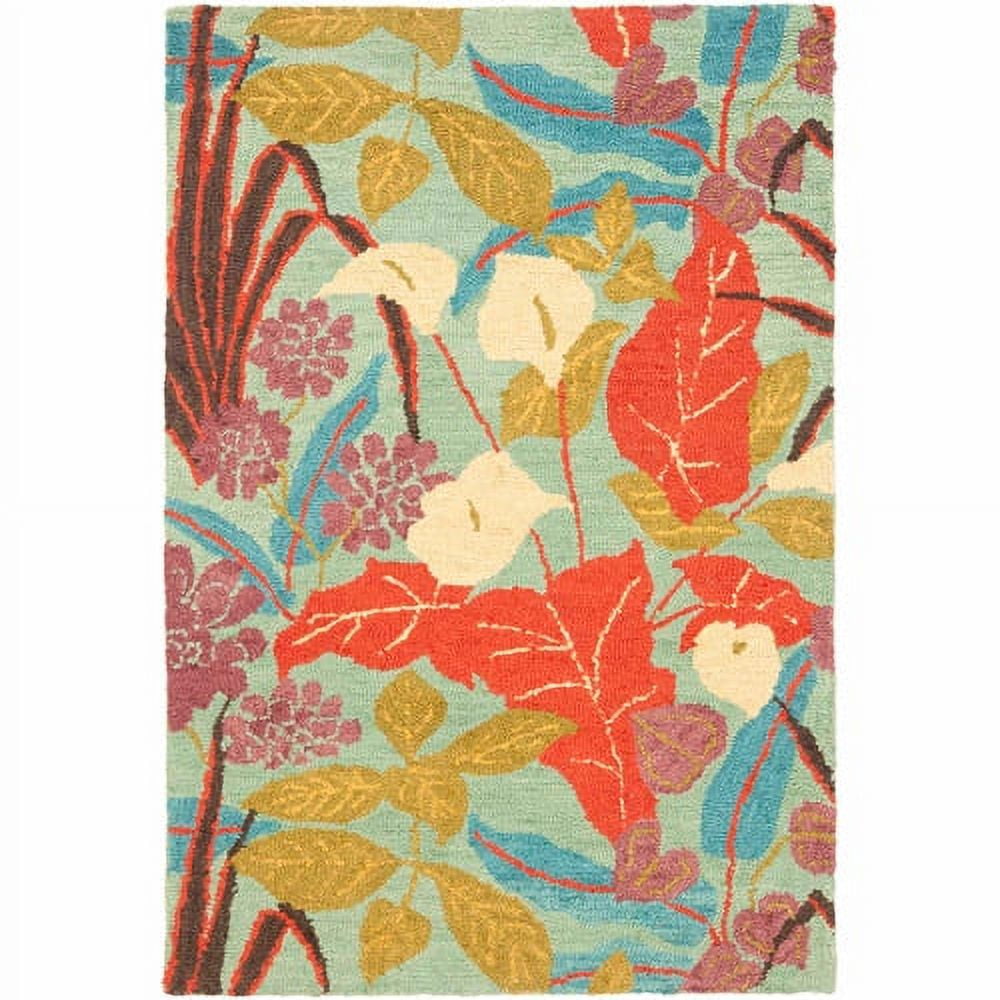 Hand-Knotted Artisan Blue Wool 8' x 10' Area Rug