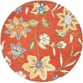 thumbnail image 1 of SAFAVIEH Blossom Mindy Floral Flowers Wool Area Rug, Rust/Multi, 6' x 6' Round, 1 of 4