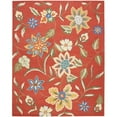 thumbnail image 1 of SAFAVIEH Blossom Mindy Floral Flowers Wool Area Rug, Rust/Multi, 8'9" x 12', 1 of 10
