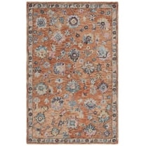 SAFAVIEH Blossom Moema Floral Area Rug, Rust/Blue, 5' x 8'