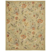 SAFAVIEH Blossom Myrtle Floral Wool Area Rug, Green/Multi, 5' x 8'