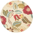 thumbnail image 1 of SAFAVIEH Blossom Nancy Floral Flowers Wool Area Rug, Beige/Multi, 8' x 8' Round, 1 of 4