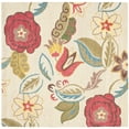thumbnail image 1 of SAFAVIEH Blossom Nancy Floral Flowers Wool Area Rug, Beige/Multi, 8' x 8' Square, 1 of 4