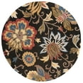 thumbnail image 1 of SAFAVIEH Blossom Odran Floral Area Rug, Black/Yellow, 6' x 6' Round, 1 of 10