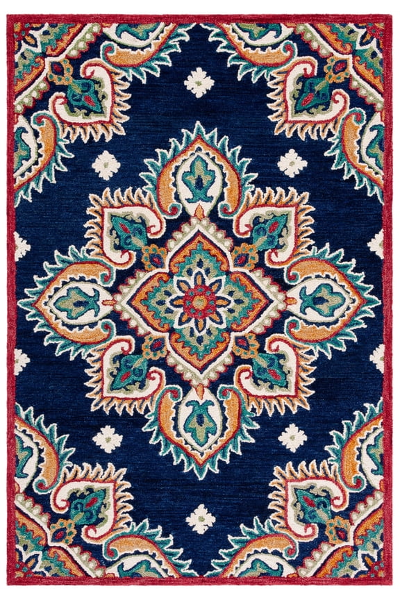 Blossom Pauletta Floral Area Rug, Navy/Ivory, 4' x 6'