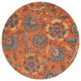 thumbnail image 1 of SAFAVIEH Blossom Riley Floral Area Rug, Rust/Blue, 6' x 6' Round, 1 of 9